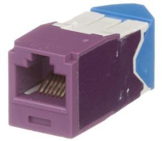 Panduit-CJLR6X88TGVL 电话及电信连接器 Conn RJ-45 F 8 POS IDT Cable Mount 8 Terminal 1 Port Mini-Com® Cat 6a Individual