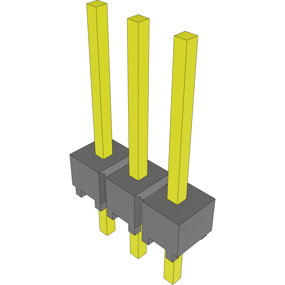 Samtec-MTSW-103-08-S-S-315 Steckverbinderleisten und Leiterplattenbuchsen Conn Unshrouded Header HDR 3 POS 2.54mm Solder ST Top Entry Thru-Hole Bulk