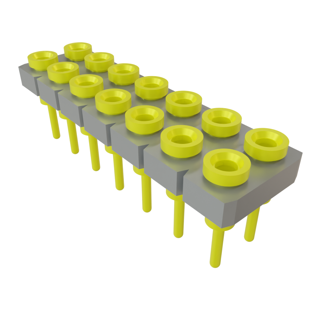 Samtec-SDL-107-G-11 Connector Headers and PCB Receptacles Conn Socket Strip SKT 14 POS 2.54mm Solder ST Top Entry Thru-Hole Tube