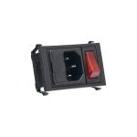 Power Entry Module Unfiltered M 3 POS 250VAC 10A Fuse/Switch ST 1 Port