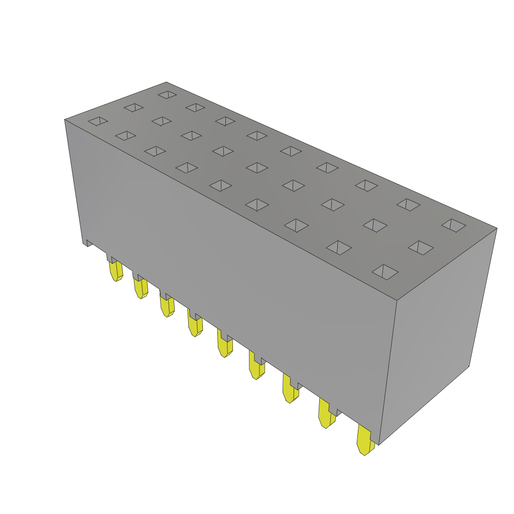 Samtec-SSW-109-21-S-T Steckverbinderleisten und Leiterplattenbuchsen Conn Socket Strip SKT 27 POS 2.54mm Solder ST Top Entry Thru-Hole Bulk