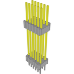 Conn Board Stacker HDR 12 POS 1.27mm Solder ST Thru-Hole Layer