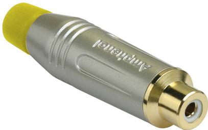 Amphenol-ACJR-SYL Steckverbinder für Audio und Video Conn RCA F 2 POS Solder ST Cable Mount 2 Terminal 1 Port Bulk