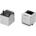 Conn RJ-45 F 8 POS 1.27mm Solder ST Thru-Hole 14 Terminal 1 Port Tray