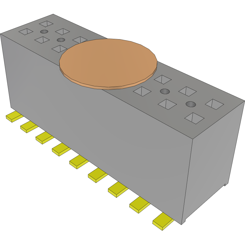 Samtec-FLE-109-01-H-DV-A-K-TR Connector Headers and PCB Receptacles Conn Socket Strip SKT 18 POS 1.27mm Solder ST Top Entry SMD TIGER BEAM™ T/R
