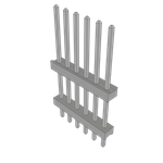Conn Board Stacker HDR 6 POS 2mm Solder ST Top Entry Thru-Hole Bulk