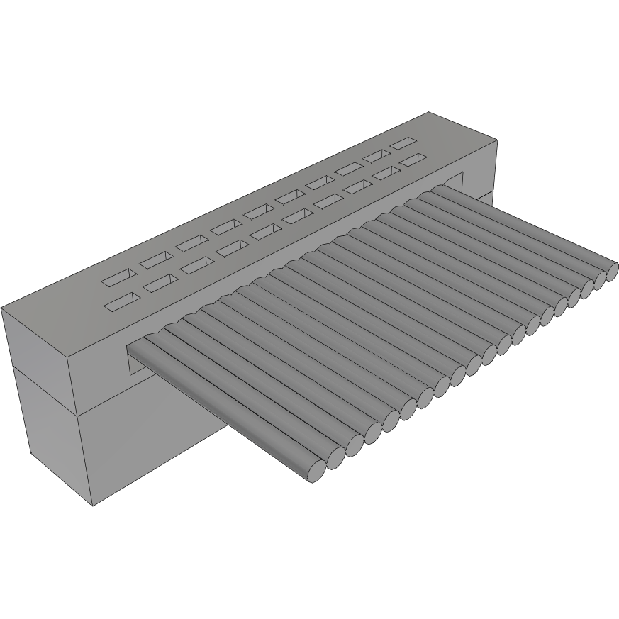 Samtec-FFSD-10-S-05.00-01-N-RN1 Flachband Kabelbaugruppen Cable Assembly 0.127m 30AWG 1.27mm 20 POS IDC Connector F TIGER EYE™ Bulk