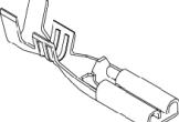 Molex-35725-3701 Steckverbinderanschlüsse 6.35mm Tab Slip-On Wire-to-Wire Terminal, Female, 14-18 AWG, Unplated, Low Tension