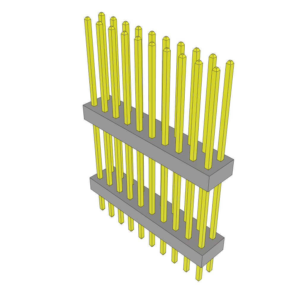 Samtec-TW-10-12-G-D-525-150 Piastre connettori e prese PCB Conn Board Stacker HDR 20 POS 2mm Solder ST Top Entry Thru-Hole Bulk