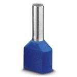 PHOENIX CONTACT-AI-TWIN 2X0.75-8 BU Steckverbinderanschlüsse Wire Ferrule Terminal 18AWG Copper Alloy Blue 15mm Galvanized Tin