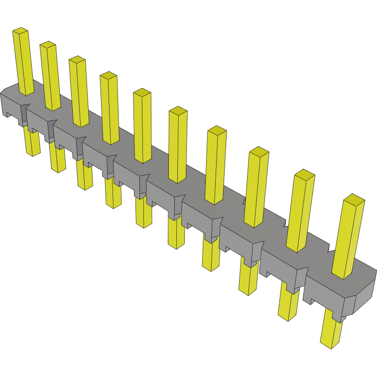 Samtec-MTLW-110-05-T-S-160 Steckverbinderleisten und Leiterplattenbuchsen Conn Unshrouded Header HDR 10 POS 2.54mm Solder ST Top Entry Thru-Hole Bulk
