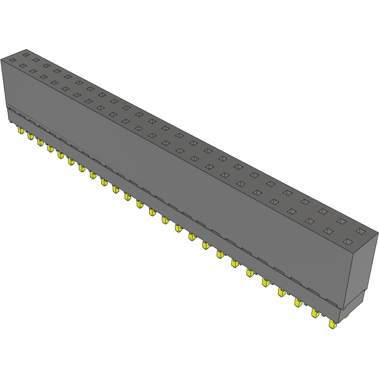 Samtec-ESQ-125-37-G-D Piastre connettori e prese PCB Conn Elevated Socket SKT 50 POS 2.54mm Solder ST Top Entry Thru-Hole Tube