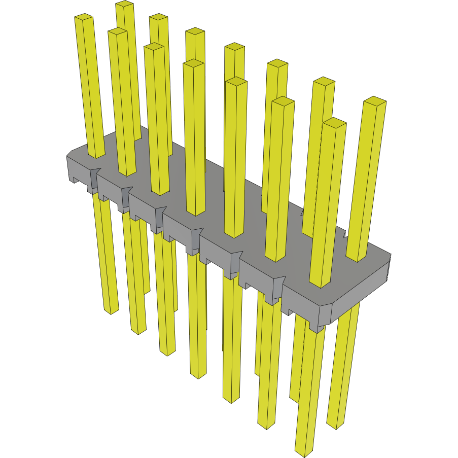 Samtec-MTLW-107-09-G-D-300 连接器插头及 PCB 插座 Conn Unshrouded Header HDR 14 POS 2.54mm Solder ST Top Entry Thru-Hole Bulk