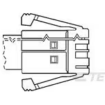 TE Connectivity-4-1761199-1 Connector Telephone and Telecom Conn SDL RCP 4 POS 1.27mm Solder RA Thru-Hole 4 Terminal 1 Port