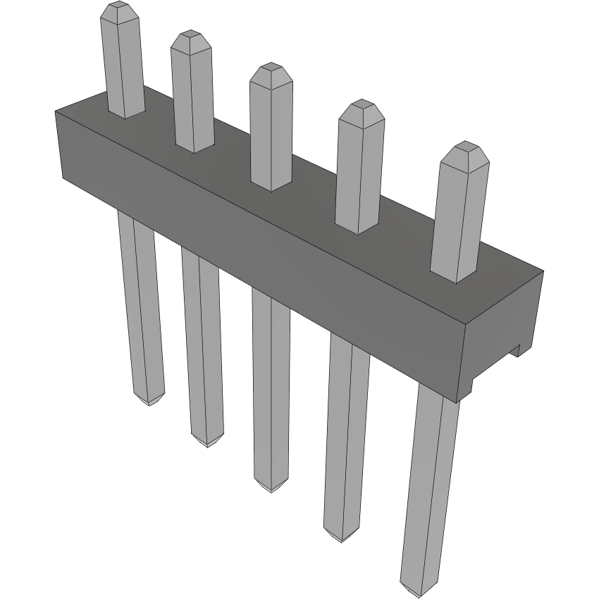 Samtec-MTMM-105-05-T-S-085 Cabezales del conector y receptáculos PCB Conn Unshrouded Header HDR 5 POS 2mm Solder ST Top Entry Thru-Hole Bulk