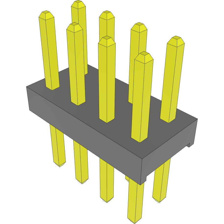Samtec-MTMM-104-05-G-D-160 连接器插头及 PCB 插座 Conn Unshrouded Header HDR 8 POS 2mm Solder ST Top Entry Thru-Hole Bulk