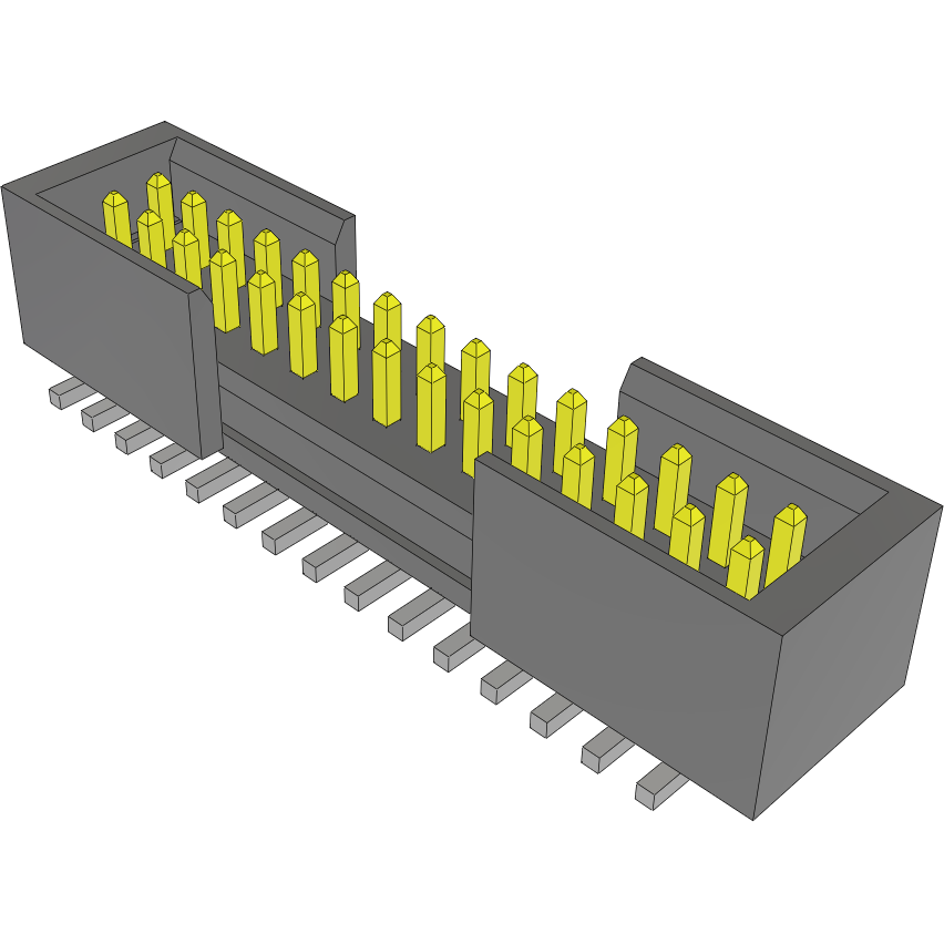 Samtec-FTSH-115-02-F-DV-ES-TR Steckverbinderleisten und Leiterplattenbuchsen Conn Shrouded Header (4 Sides) HDR 30 POS 1.27mm Solder ST Top Entry SMD TIGER CLAW™ T/R