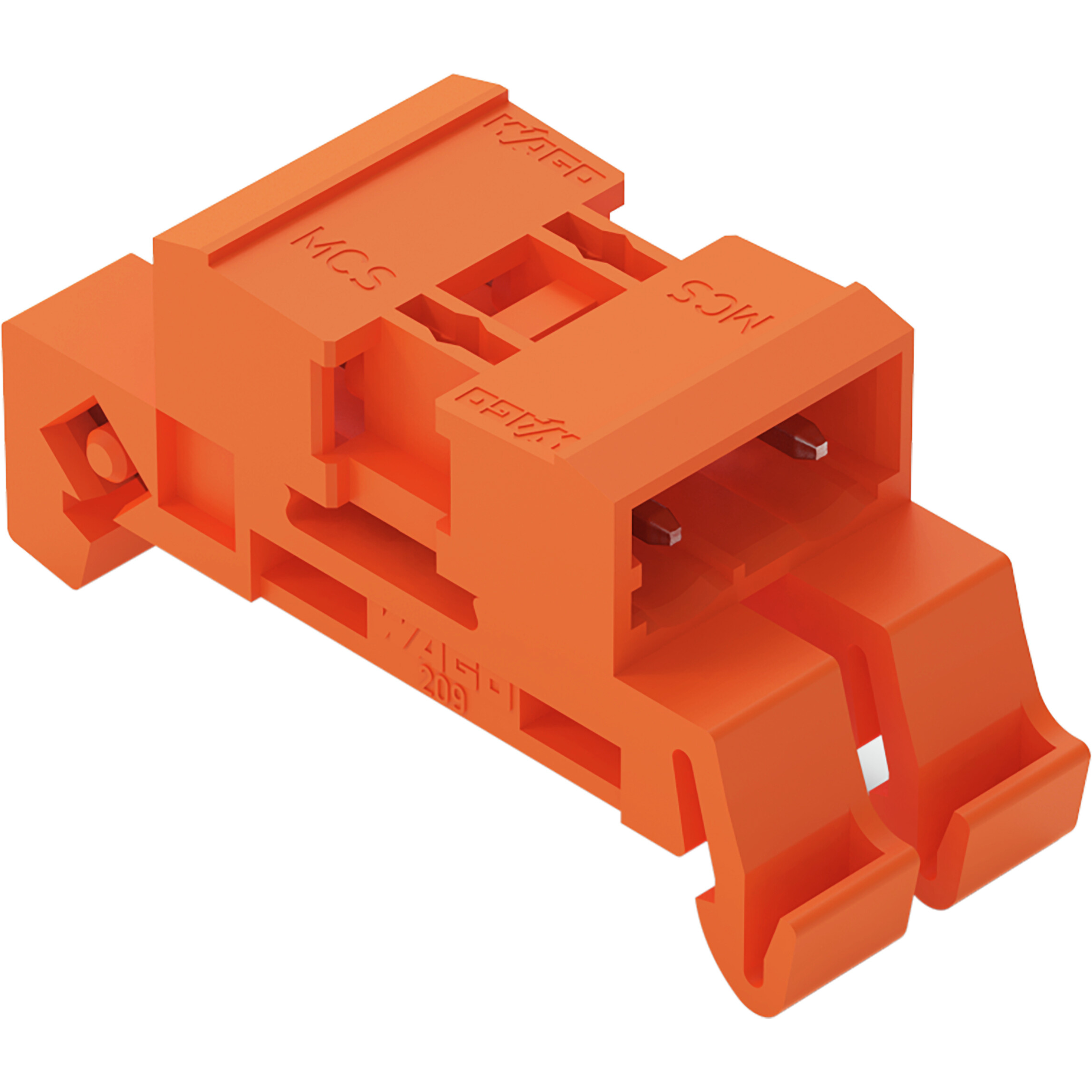 WAGO-232-582/007-000 Steckverbinderleisten und Leiterplattenbuchsen Double Pin Header, DIN-35 Rail Mounting, Pin spacing 7.62 mm, 2-pole