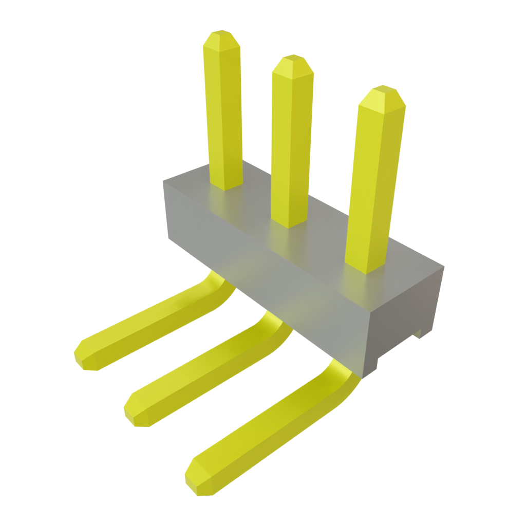 Samtec-TMM-103-01-G-S-RA Steckverbinderleisten und Leiterplattenbuchsen Conn Unshrouded Header HDR 3 POS 2mm Solder RA Side Entry Thru-Hole Bulk