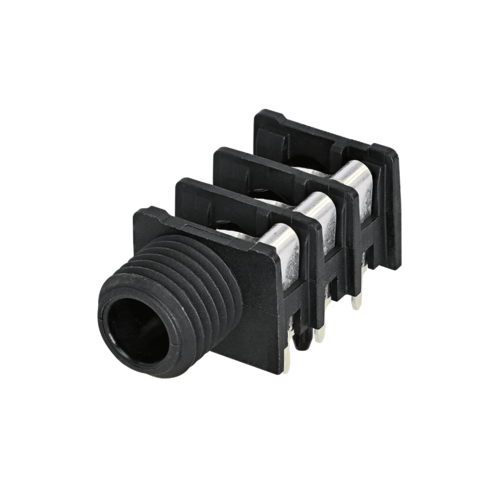 Neutrik Group-NRJ6HF Connector Audio and Video Conn 1/4" Stereo Jack F 6 POS Solder RA Thru-Hole 6 Terminal 1 Port