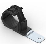 HellermannTyton-151-01504 Kabelschellen und -clips Cable Management, Ratchet P-Clamp Steel Black Cable Mount 51mm Box