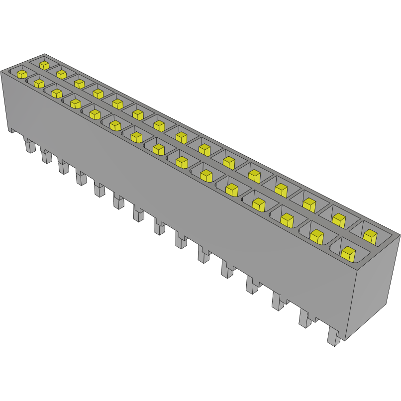 Samtec-IPT1-115-01-L-D Steckverbinderleisten und Leiterplattenbuchsen Conn Isolated Power Terminal Strip HDR 30 POS 2.54mm Solder ST Top Entry Thru-Hole Mini Mate® Tube
