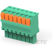 TE Connectivity-1986693-7 Bloques terminales del conector Conn Terminal Block F 7 POS 3.5mm Push-In Spring ST Cable Mount 11A/Contact Box