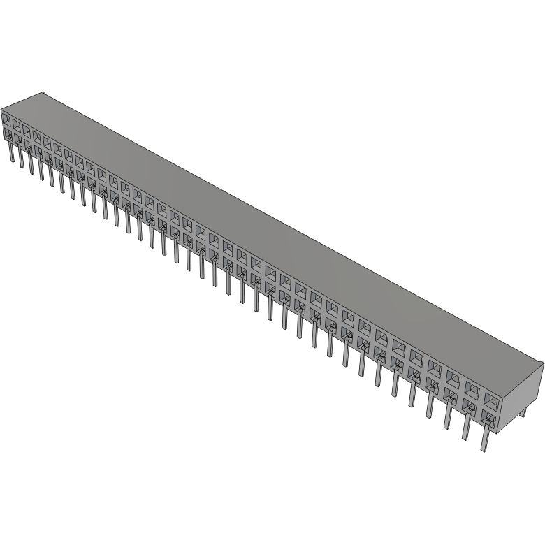 Samtec-BCS-136-S-D-HE Embases de raccordement et réceptacles PCB Conn Socket Strip SKT 72 POS 2.54mm Solder RA Side Entry Thru-Hole TIGER CLAW™ Tube