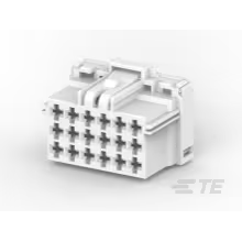 TE Connectivity-7-968974-1 Gaine de câblage de raccordement discret Conn Housing RCP 18 POS 5mm Crimp ST Cable Mount Natural Carton