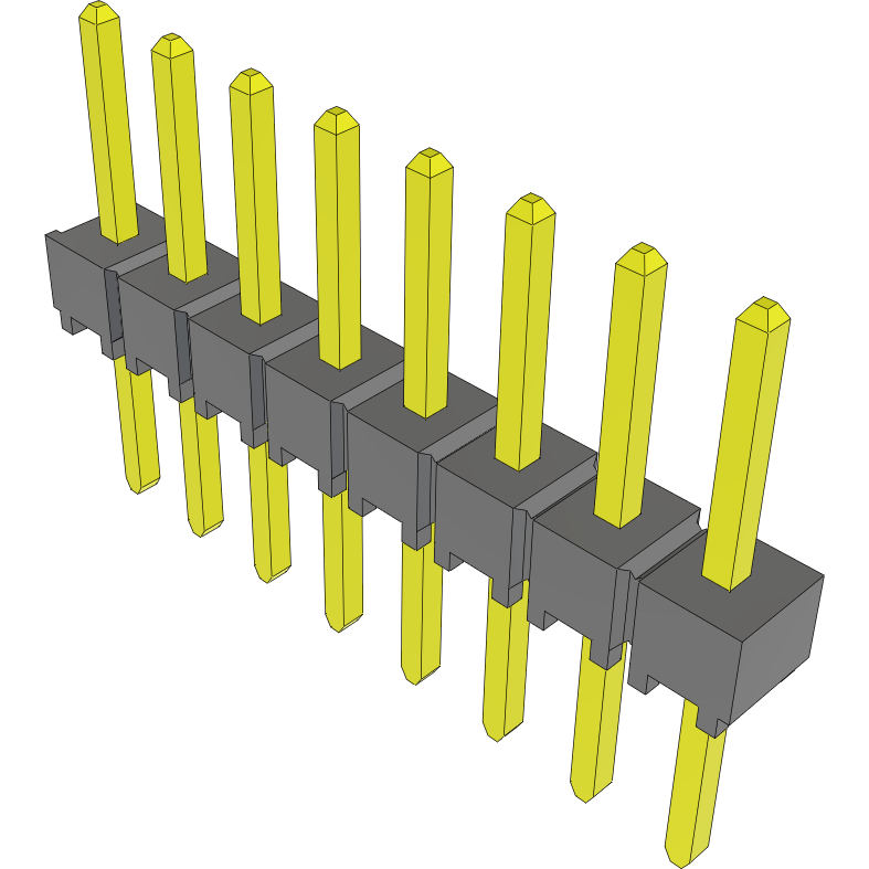 Samtec-TSW-108-08-S-S Connector Headers and PCB Receptacles Conn Unshrouded Header HDR 8 POS 2.54mm Solder ST Top Entry Thru-Hole Bulk
