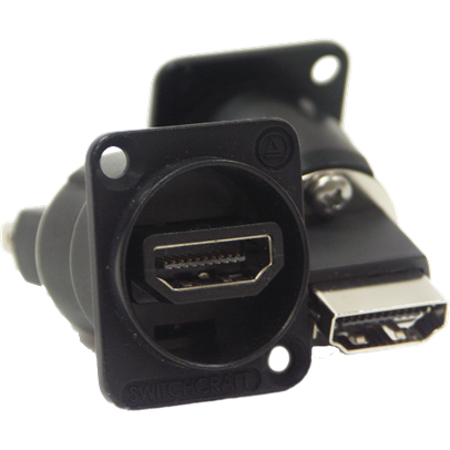 Switchcraft-EHHD192B Steckverbinder für Audio und Video Conn HDMI Adapter F/F 19/19 POS ST Panel Mount 1/1 Port