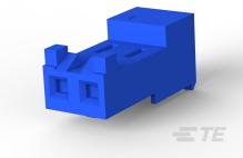 TE Connectivity-643821-2 连接器插头及 PCB 插座 2Position MTA156 Connector 26 AWG Blue