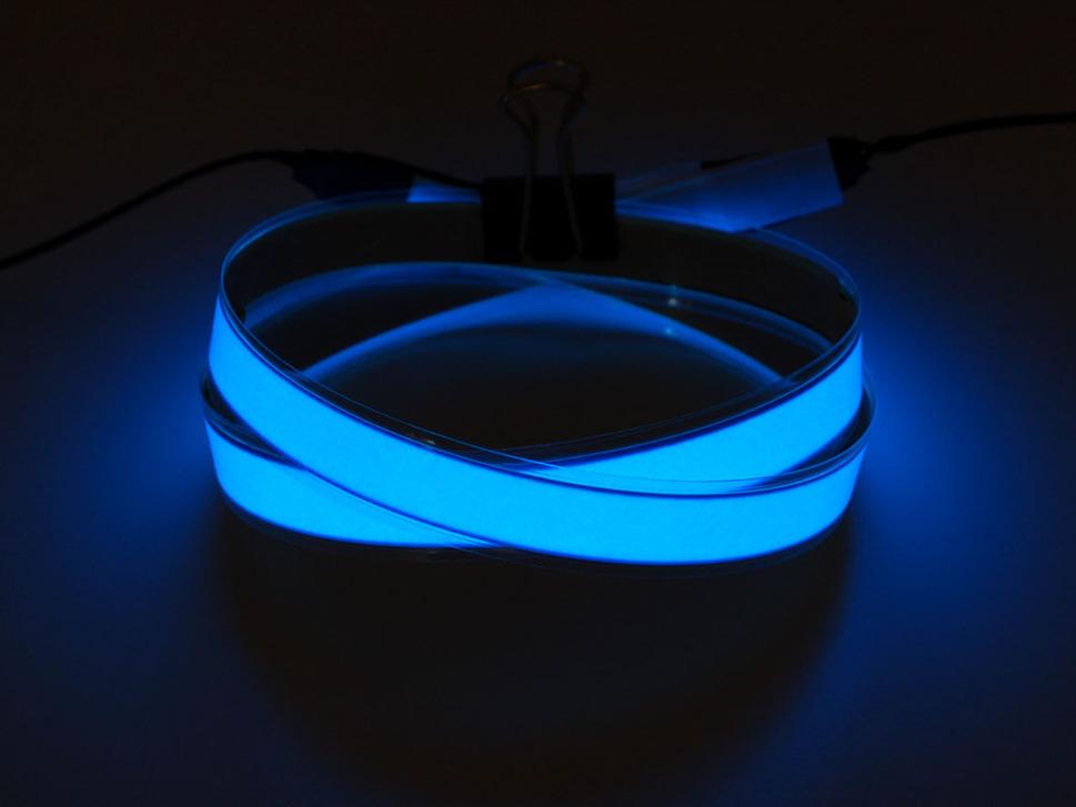 Adafruit Industries-4470 Electroluminescent Indicators El Tape Strip Blue Electroluminescent