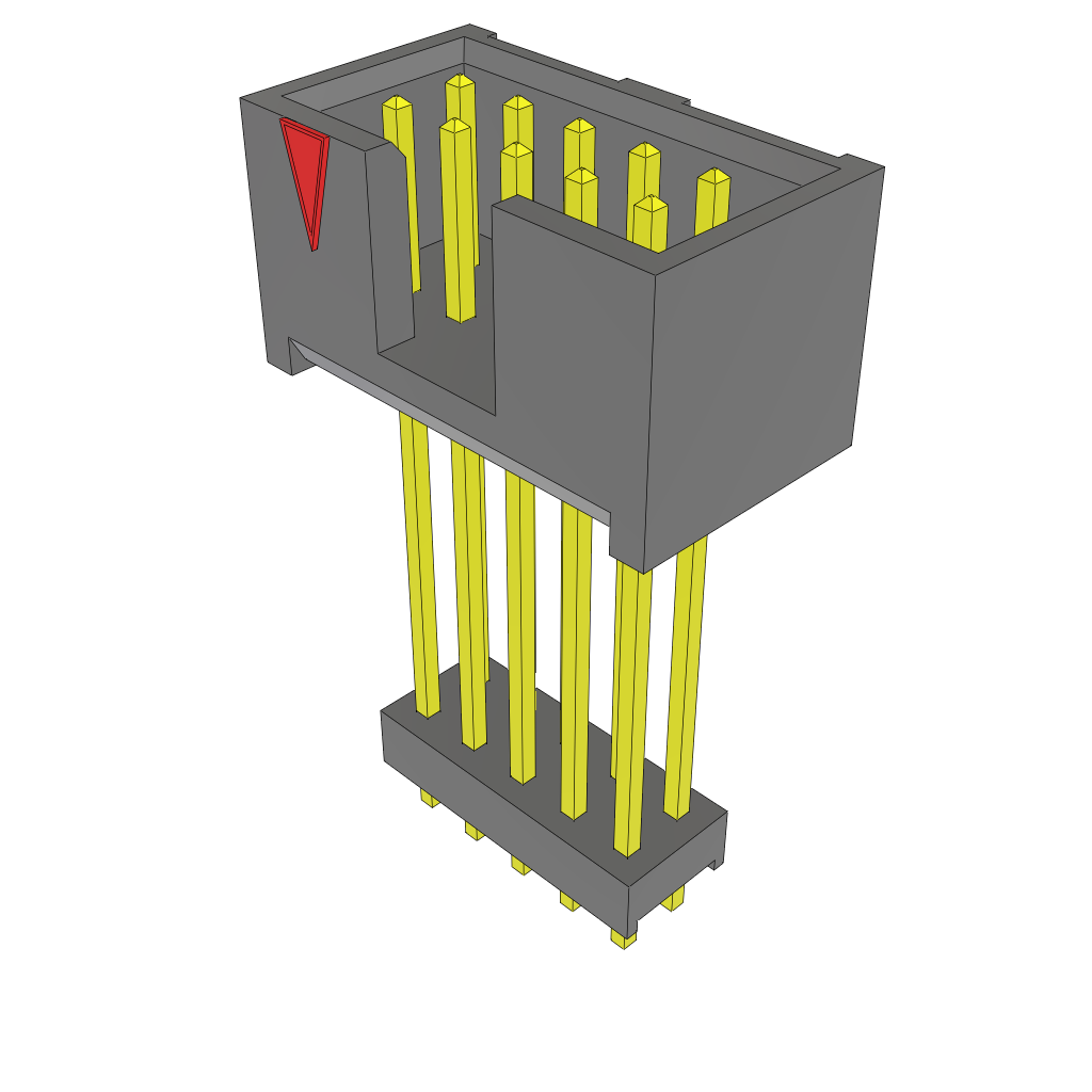 Samtec-ZSS-105-06-T-D-1040 Steckverbinderleisten und Leiterplattenbuchsen Conn Elevated Shrouded Header HDR 10 POS 2.54mm Solder ST Top Entry Thru-Hole Bulk