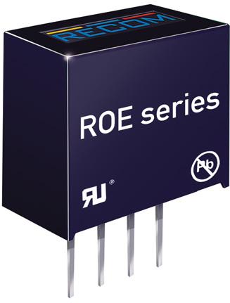 RECOM Power-ROE-1205S Convertidor de CC a CC y módulo del regulador de conmutación Module DC-DC 12VIN 1-OUT 5V 0.2A 1W 4-Pin SIP Module Tube