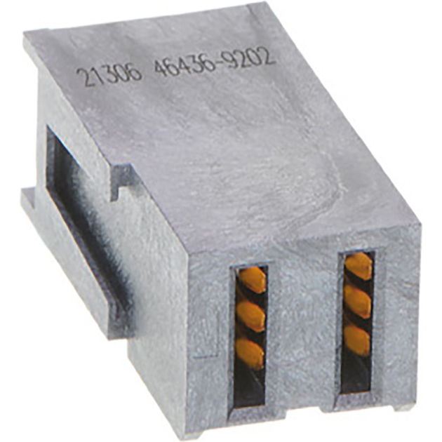 Molex-46436-9202 Connector Headers and PCB Receptacles Conn Board to Board RCP 2Power POS 3mm/2.5mm Press Fit RA Side Entry Thru-Hole EXTreme Ten60Power Tray