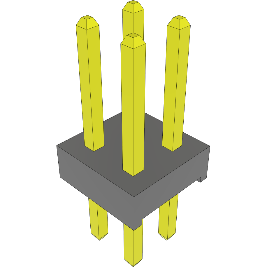Samtec-MTMM-102-05-S-D-190 连接器插头及 PCB 插座 Conn Unshrouded Header HDR 4 POS 2mm Solder ST Top Entry Thru-Hole Bulk