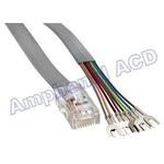 Cable Assembly Patch Cable 0.609m RJ-45 to Spade Lug 8 to 8 POS Crimp-Crimp Bag