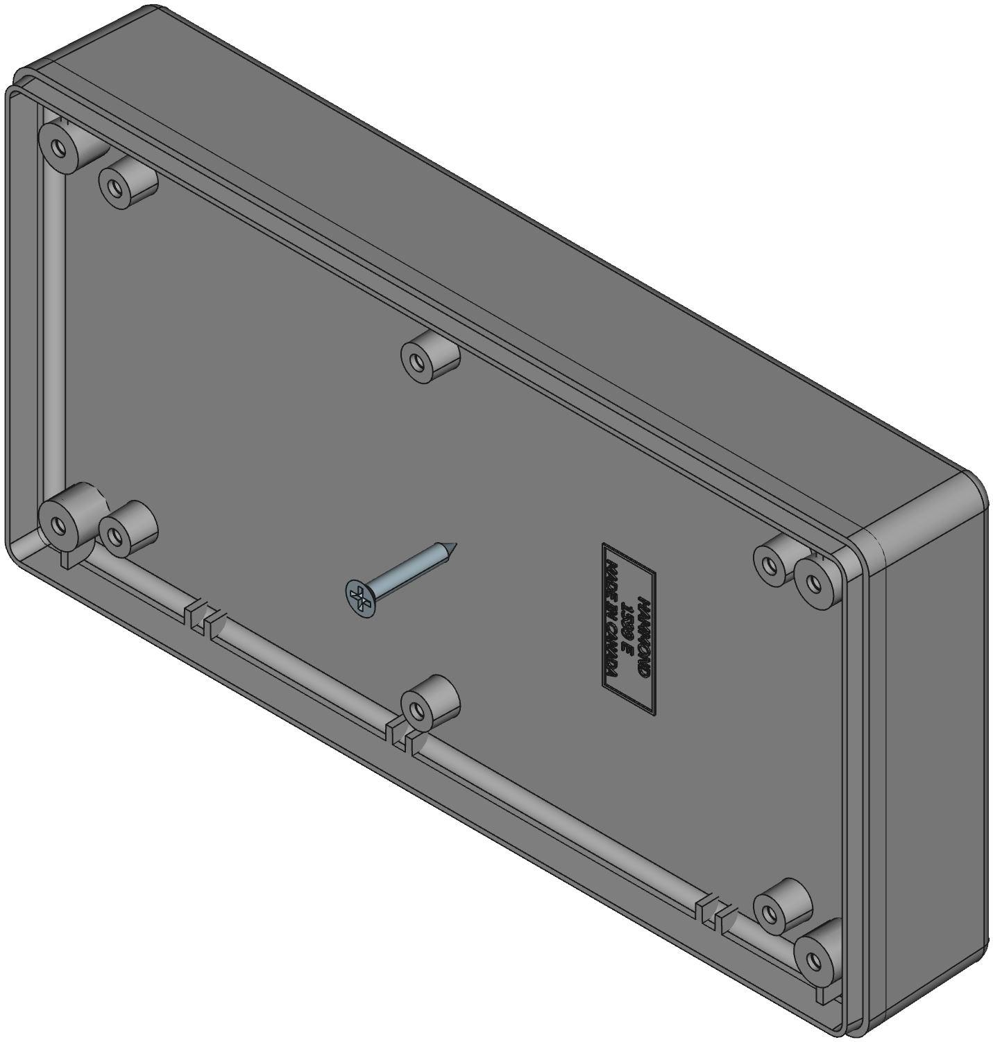Hammond Manufacturing-1599RFIEBKBAT  Black Acrylonitrile Butadiene Styrene Wall Mount Hand Held Enclosure