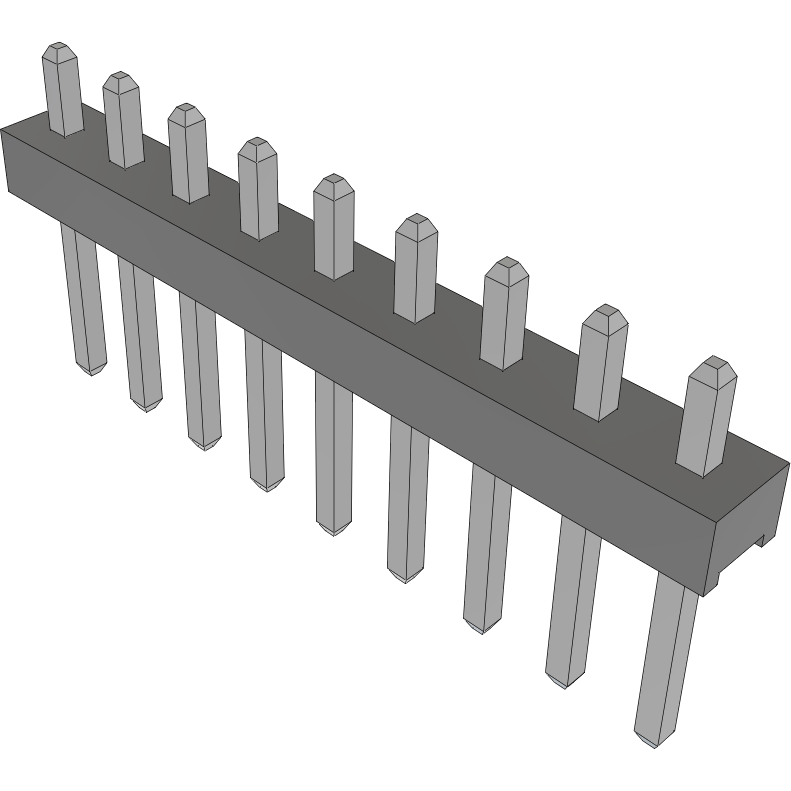 Samtec-MTMM-109-04-T-S-075 Connector Headers and PCB Receptacles Conn Unshrouded Header HDR 9 POS 2mm Solder ST Top Entry Thru-Hole Bulk