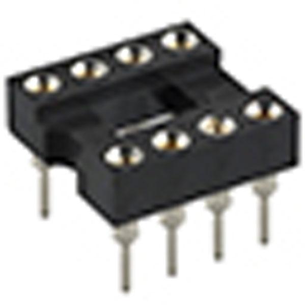 CnC Tech, LLC-211-1-08-003 Prise de raccordement Conn IC Socket SKT 8 POS 2.54mm Solder ST Thru-Hole