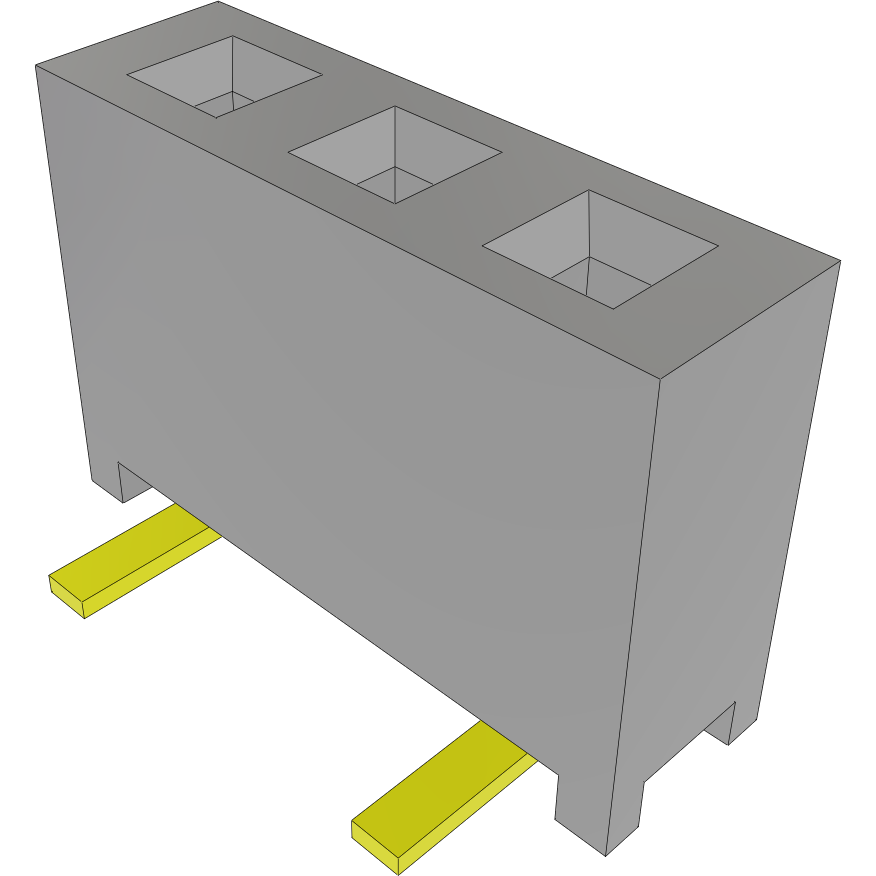 Samtec-MMS-103-02-F-SV-TR Embases de raccordement et réceptacles PCB Conn Socket Strip SKT 3 POS 2mm Solder ST Top Entry SMD T/R