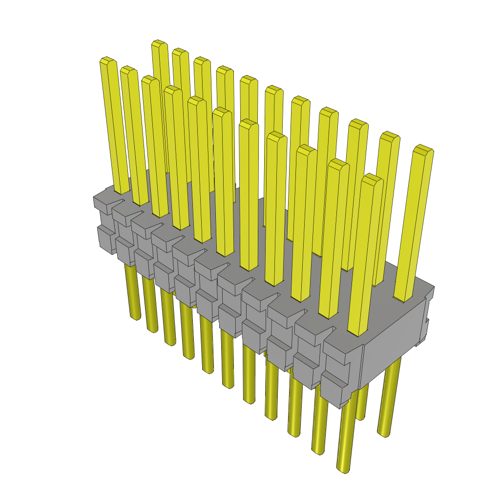 Samtec-TMS-111-21-S-D Connector Headers and PCB Receptacles Conn Unshrouded Header HDR 22 POS 1.27mm Solder ST Top Entry Thru-Hole Tube