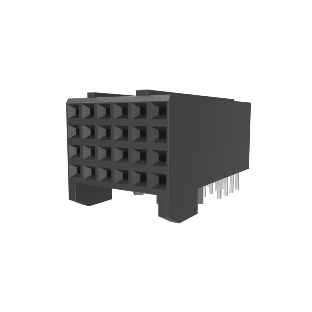 Amphenol Communications Solutions-88945-202LF Steckverbinder, Mutterplatine Conn Hard Metric RCP 24 POS 2mm Press Fit RA Thru-Hole Tube