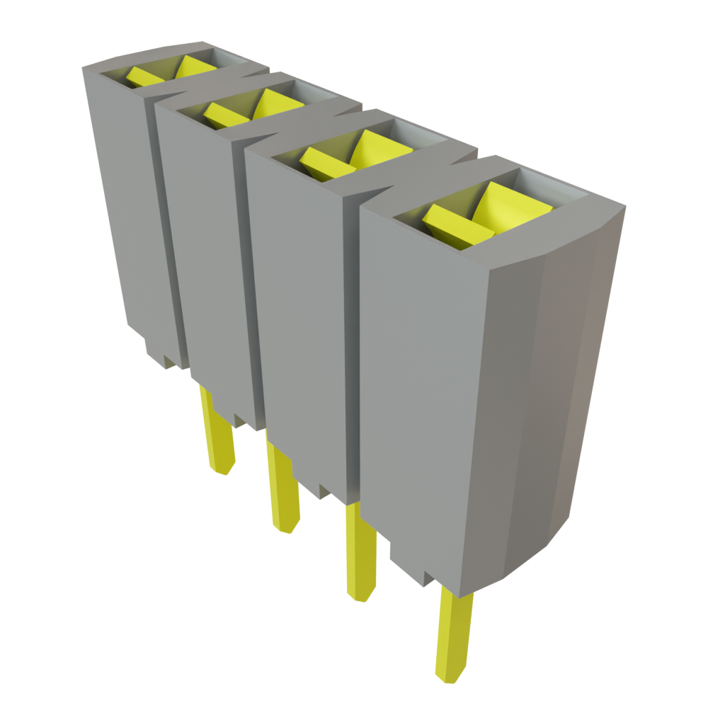 Samtec-SSA-104-S-T Embases de raccordement et réceptacles PCB Conn Socket Strip SKT 4 POS 2.54mm Solder ST Thru-Hole Bulk