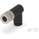 TE Connectivity-T4012008031-000 Connector Circular Conn M8 Circular SKT 3 POS Screw RA Cable Mount 3 Terminal 1 Port