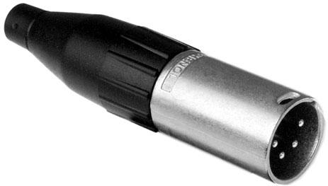 Amphenol-AC4M Raccordement audio et vidéo Conn XLR Connector M 4 POS Solder ST Cable Mount 4 Terminal 1 Port Bag