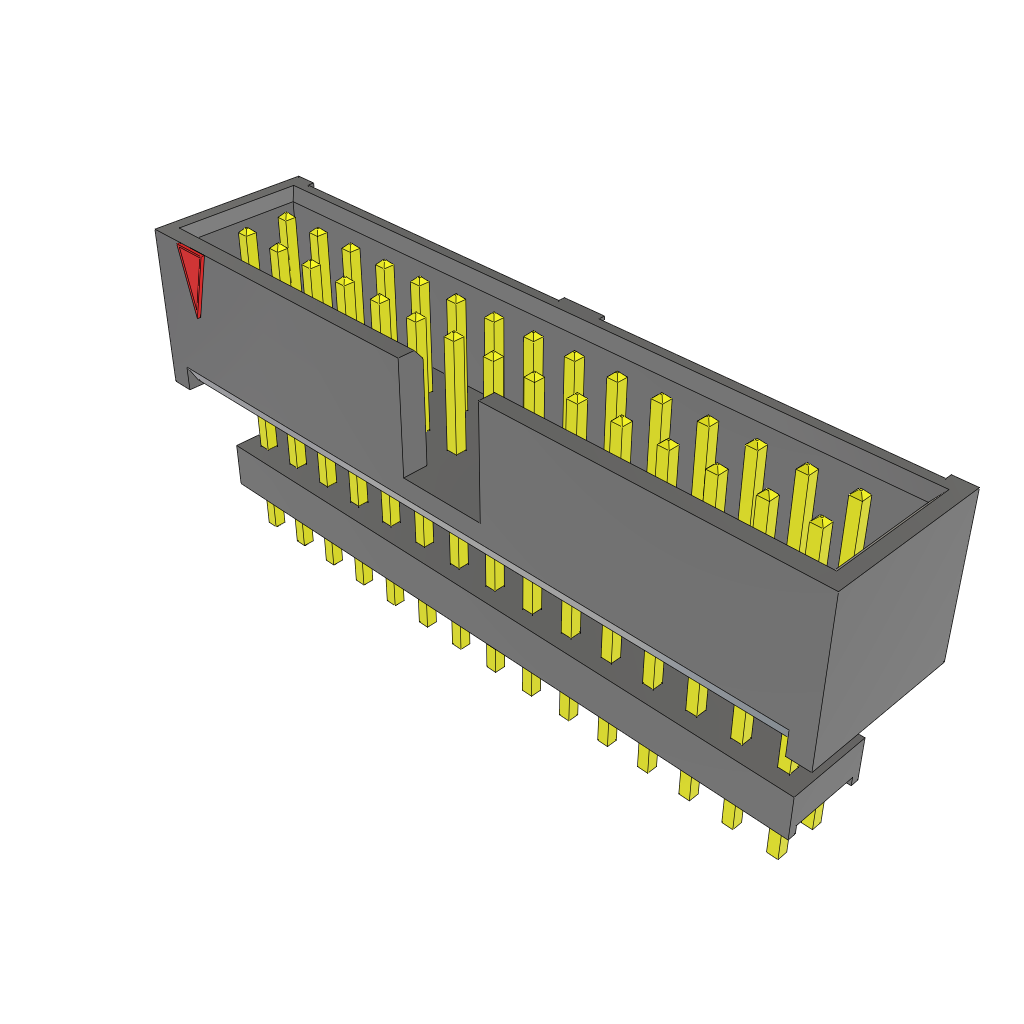 Samtec-ZSS-115-02-S-D-615-LL Connector Headers and PCB Receptacles Conn Elevated Shrouded Header HDR 30 POS 2.54mm Solder ST Top Entry Thru-Hole Bulk