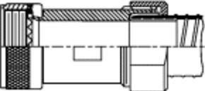Glenair-420HS001M2104-6 抽缩起动适配器 Rotatable Coupling-Low Profile Sealtite Liquidtite Conduit Backshell 180° 21 Shell Size Electroless Nickel Aluminum Rotatable