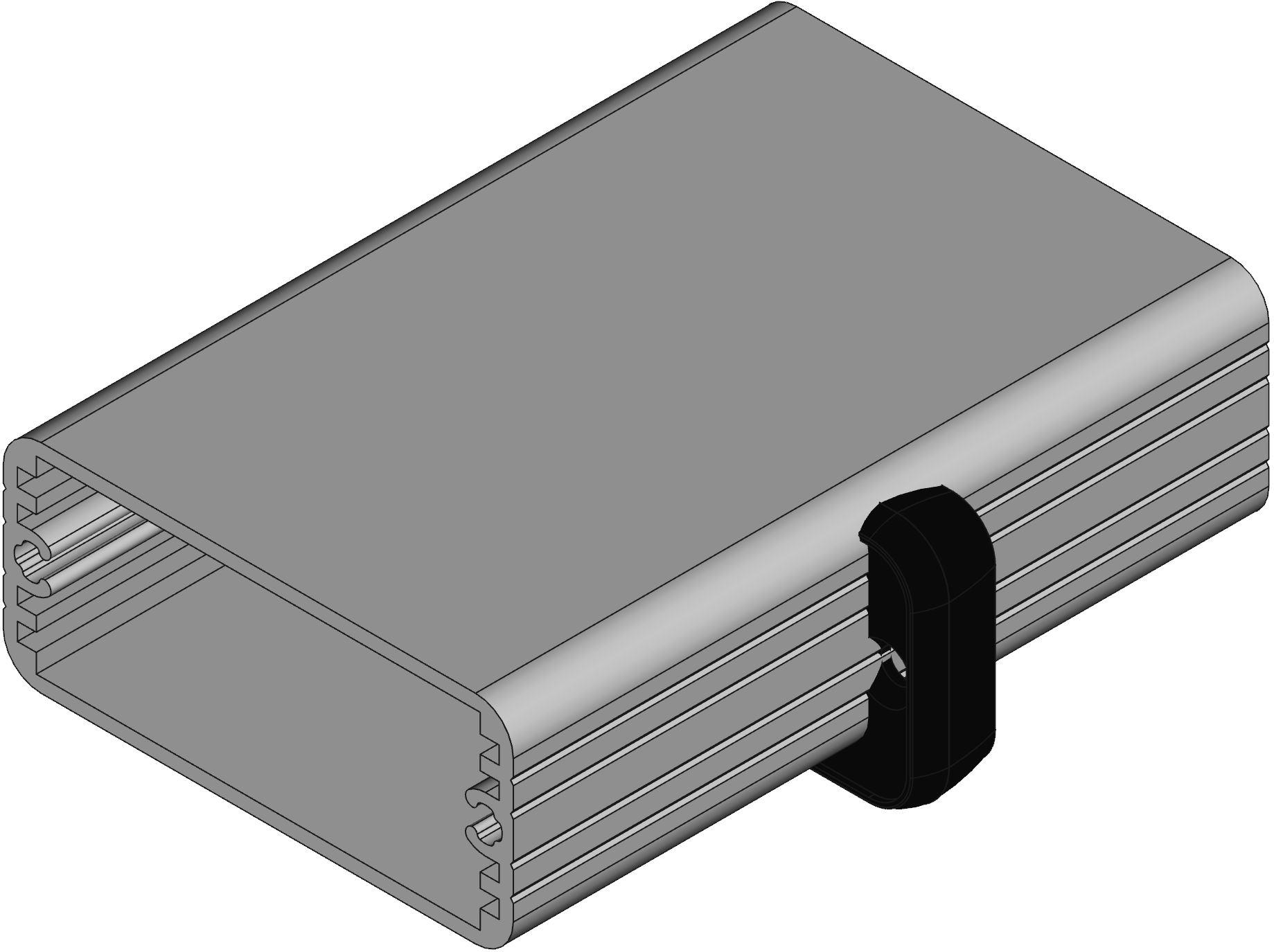 Hammond Manufacturing-1455C802RD  Red Aluminum Wall Mount Extruded Enclosure